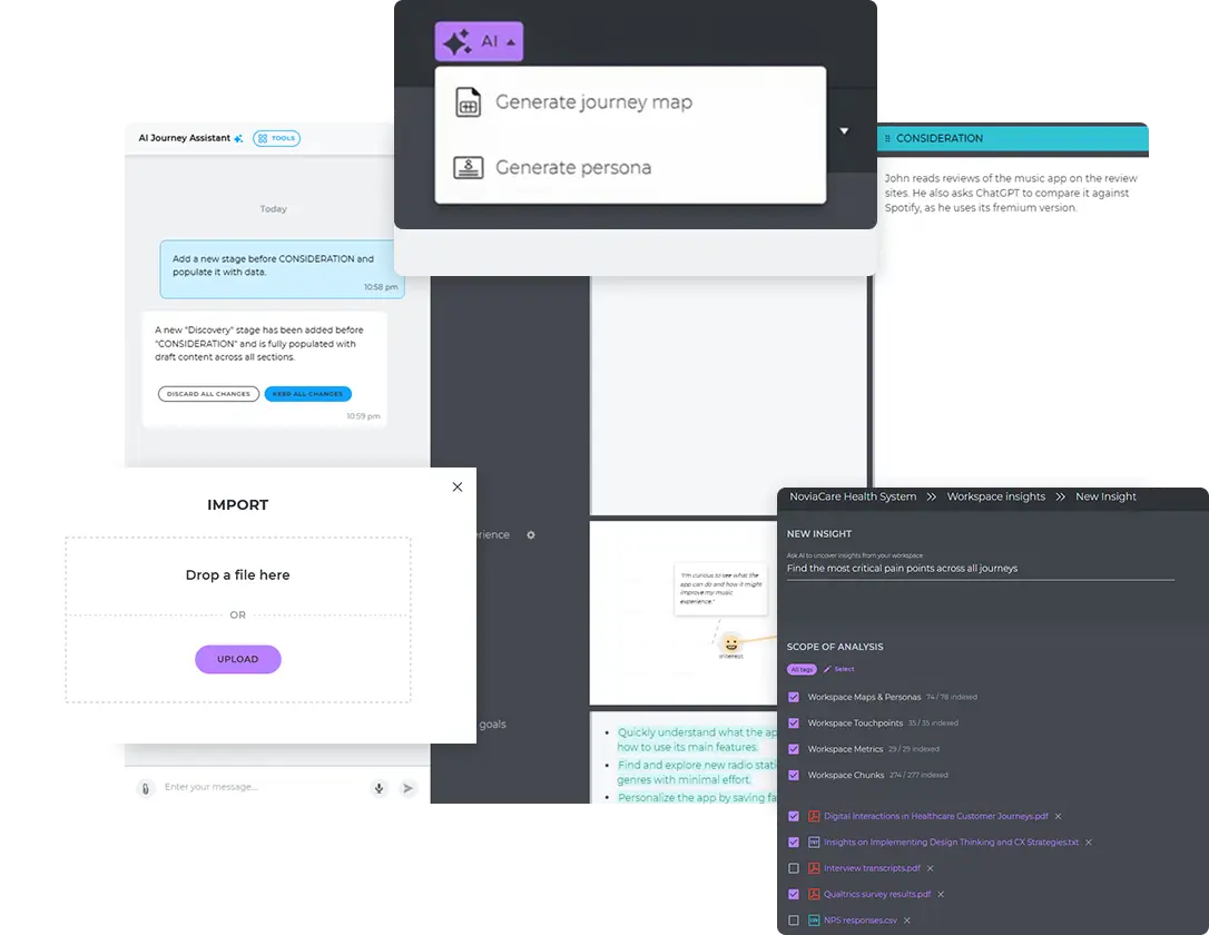 turning CX data into maps, personas, and insights with AI
