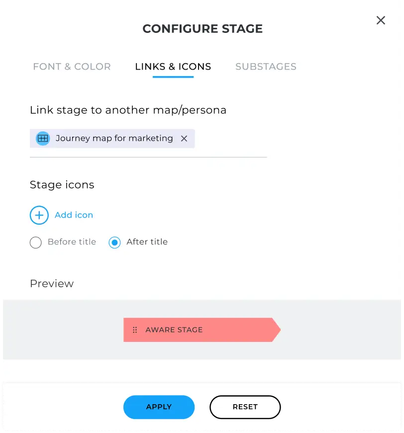 linking a marketing journey map with other maps