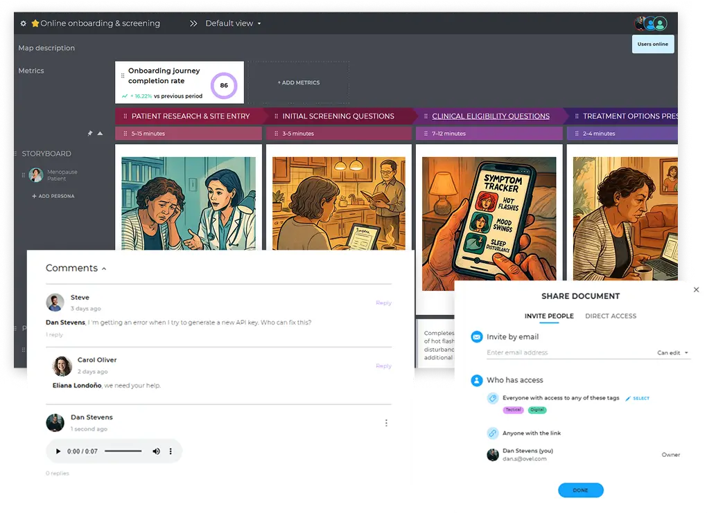 Collaborating on service blueprints